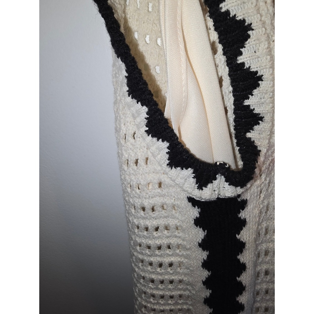 Universal Threads crochet maxi dress cream & black lined with slip dress sz XS‎ - Picture 5 of 9